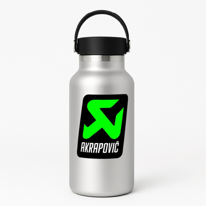 Akrapovic Green Stickers – Titanium Exhaust MotoGP Decals (2-Pack)