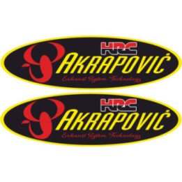 Akrapovic HRC Stickers – Racing Exhaust Sponsor Decals (2-Pack)