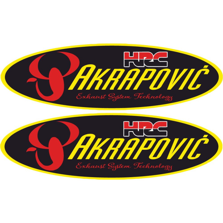 Akrapovic HRC Stickers – Racing Exhaust Sponsor Decals (2-Pack)