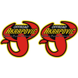 2x Akrapovic Logo Offroad Stickers Decals - DecalsHouse
