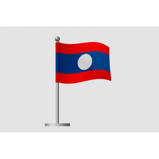 Laos Flag Style 5 Sticker