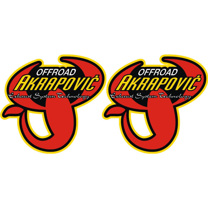 2x Akrapovic Logo Offroad Stickers Decals - DecalsHouse