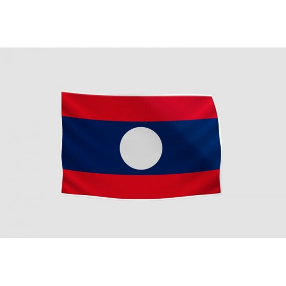 Laos Flag Style 8 Sticker