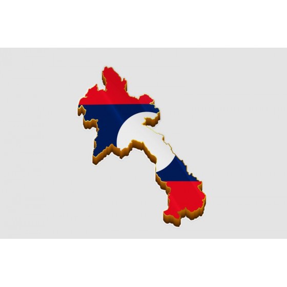 Laos Map Sticker