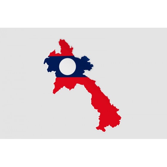 Laos Map Style 3 Sticker