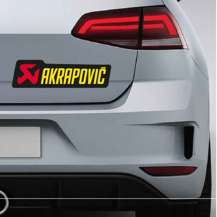 2x Akrapovic Logo Stickers Decals - DecalsHouse