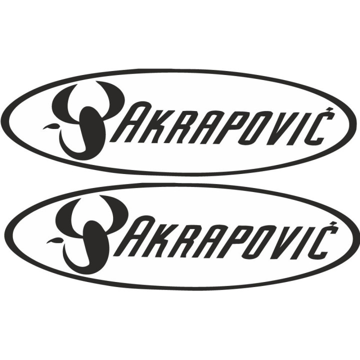 2x Akrapovic Logo Style 10 Stickers Decals - DecalsHouse