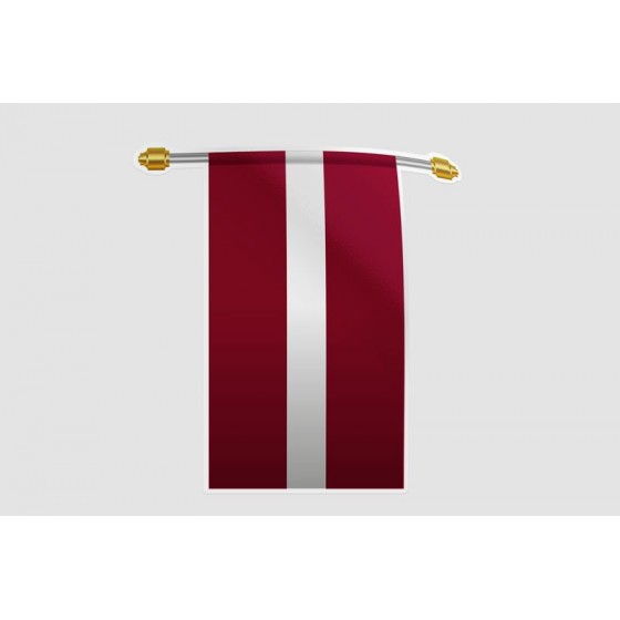 Latvia Flag Style 4 Sticker