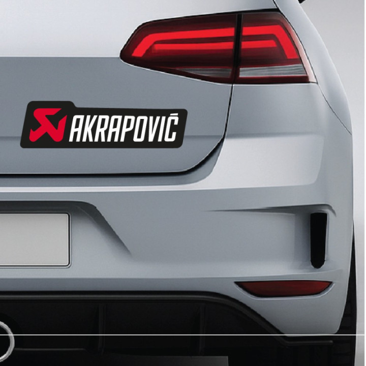 2x Akrapovic Logo Style 2 Stickers Decals - DecalsHouse