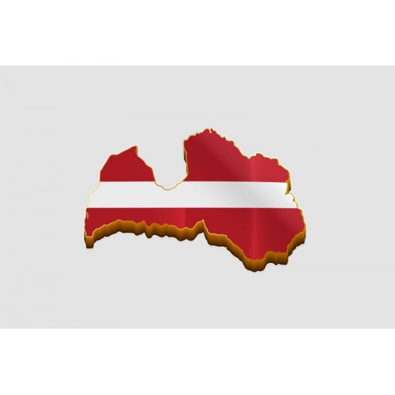 Latvia Map Style 3 Sticker