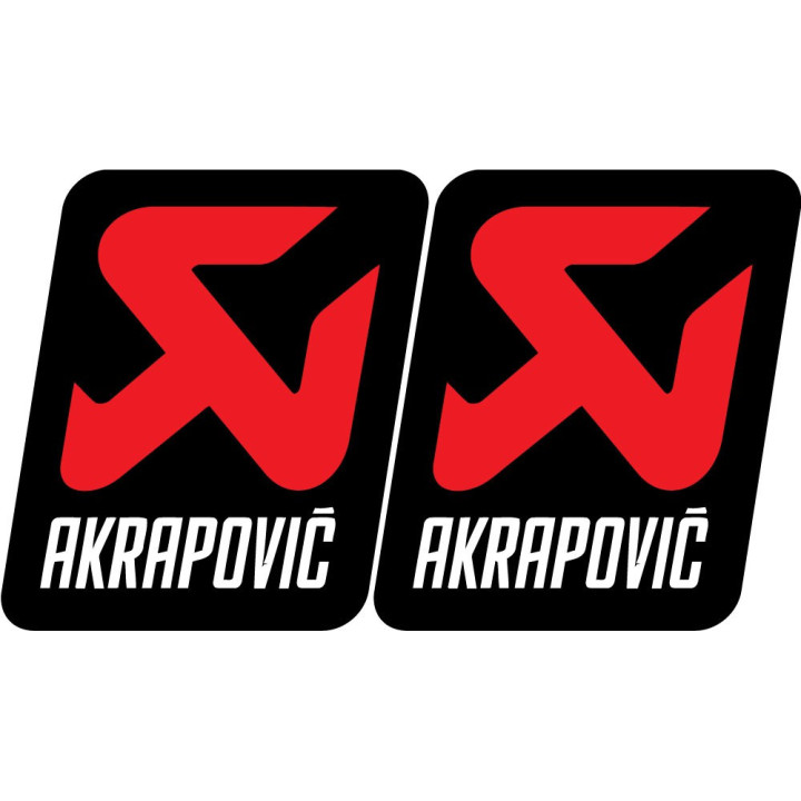 2x Akrapovic Logo Style 3 Stickers Decals - DecalsHouse
