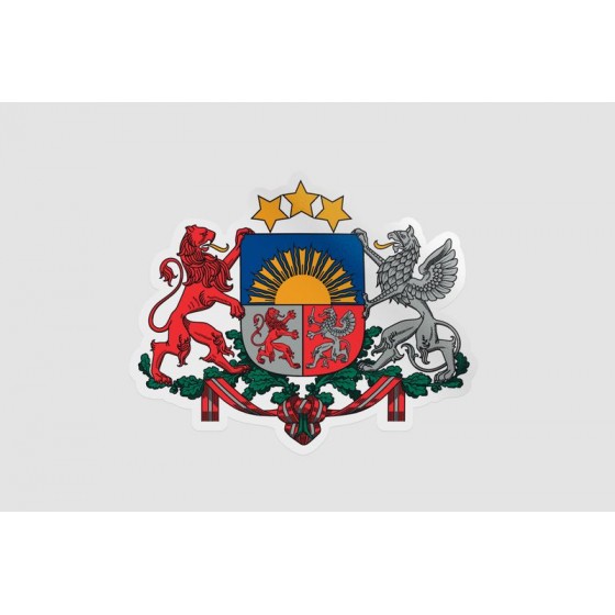 Latvia National Emblem Sticker