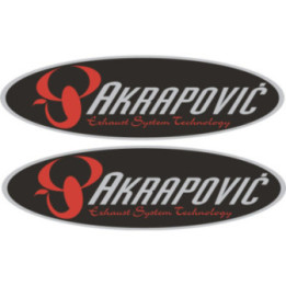 2x Akrapovic Logo Style 5 Stickers Decals - DecalsHouse