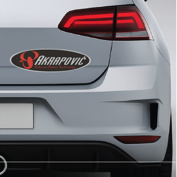 2x Akrapovic Logo Style 5 Stickers Decals - DecalsHouse