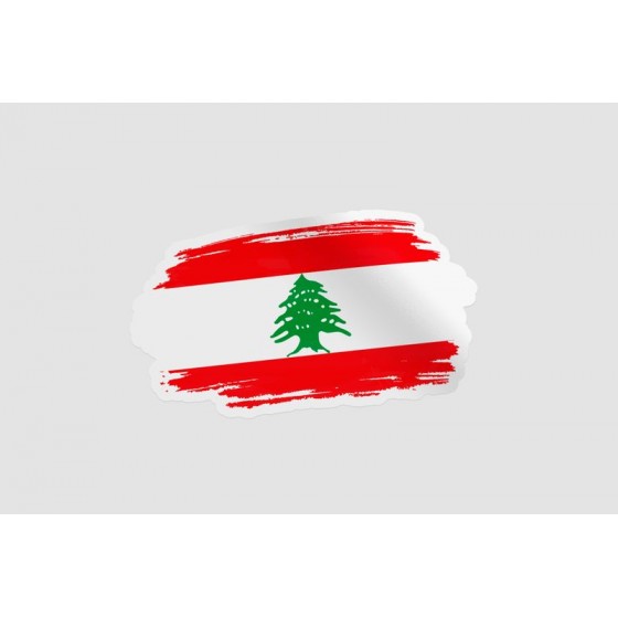Lebanon Bursh Flag Sticker