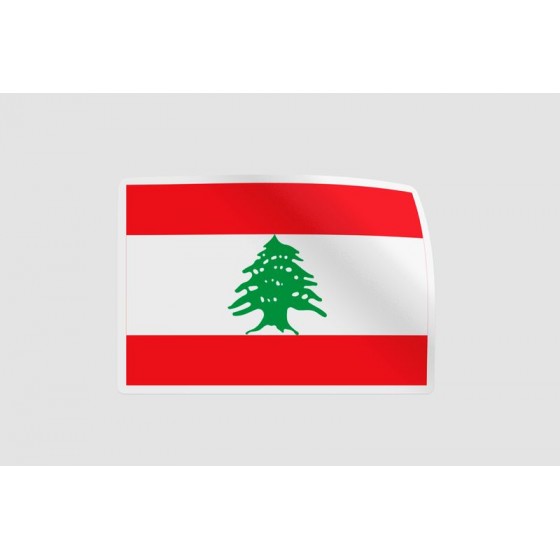 Lebanon Flag Style 3 Sticker