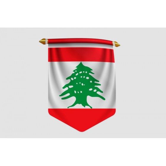 Lebanon Flag Style 4 Sticker