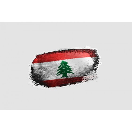 Lebanon Flag Style 5 Sticker