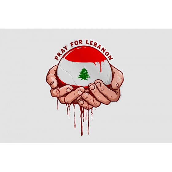 Lebanon Flag Style 6 Sticker
