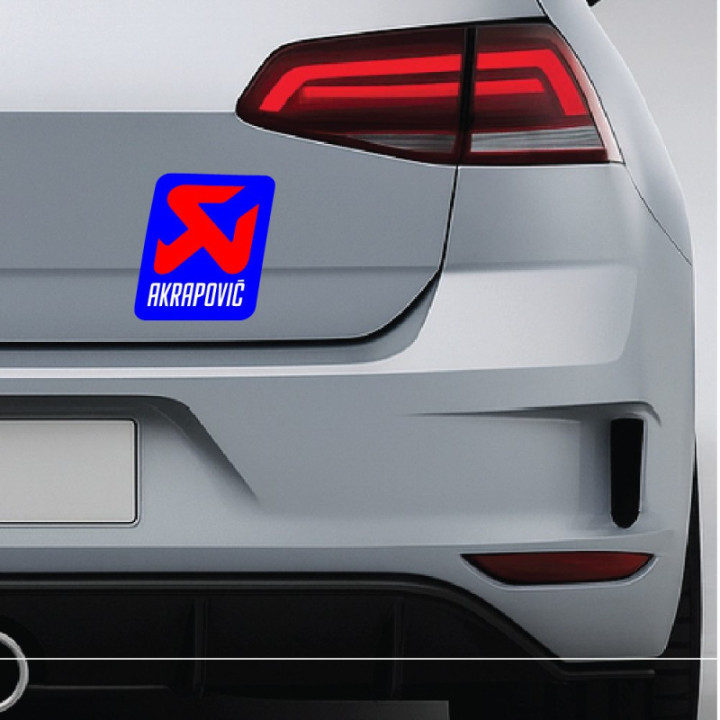 2x Akrapovic Logo Style 8 Stickers Decals - DecalsHouse