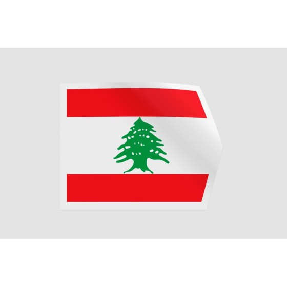 Lebanon Flag Style 7 Sticker