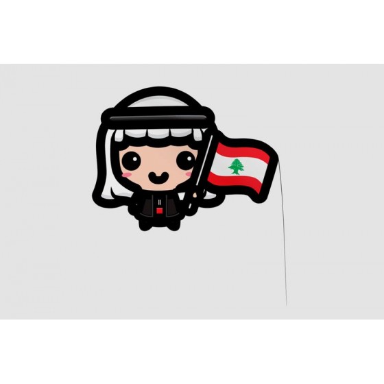 Lebanon Flag Style 8 Sticker