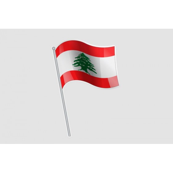 Lebanon Flag Style 9 Sticker