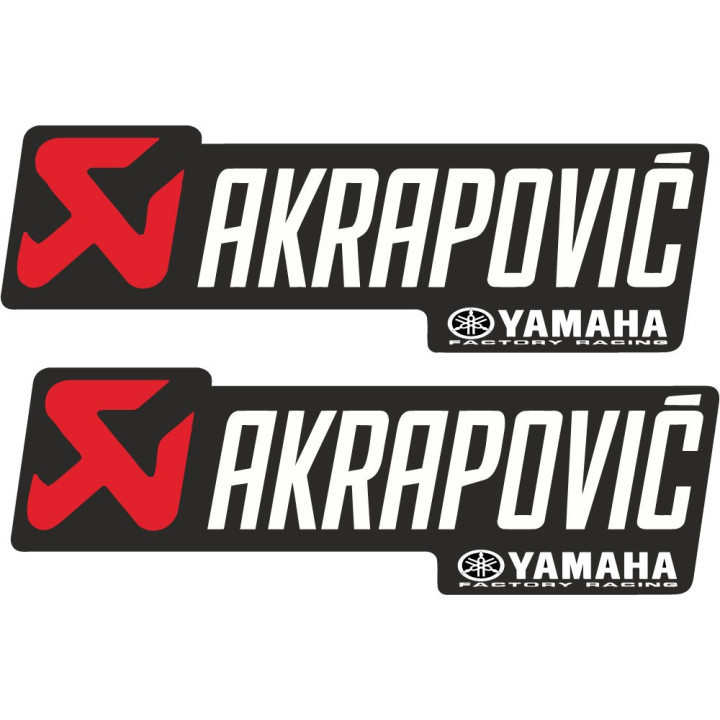 Akrapovic Yamaha Factory Racing Stickers – MotoGP Sponsor Decals (2-Pack)
