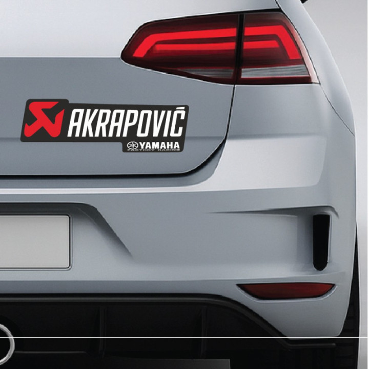Akrapovic Yamaha Factory Racing Stickers – MotoGP Sponsor Decals (2-Pack)