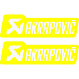 2x Akrapovic Logo Yellow [Converted] Stickers Decals - DecalsHouse
