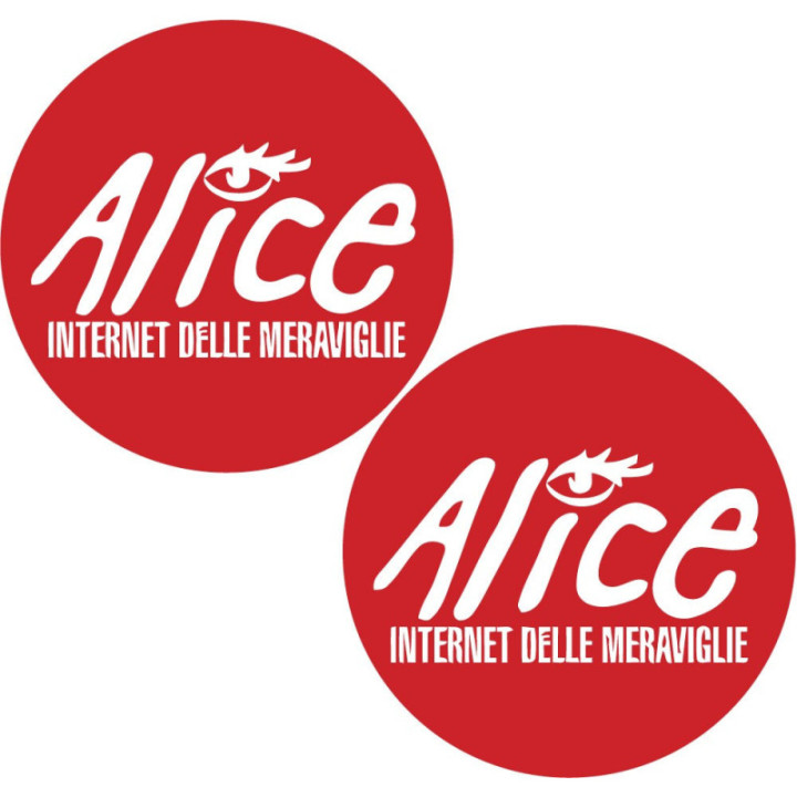 2x Alice Logo Round Stickers Decals - DecalsHouse