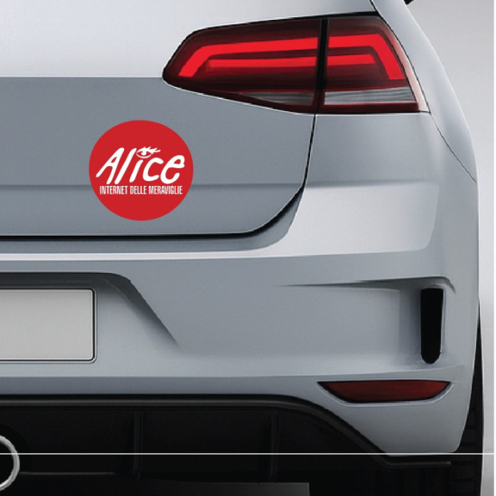 2x Alice Logo Round Stickers Decals - DecalsHouse