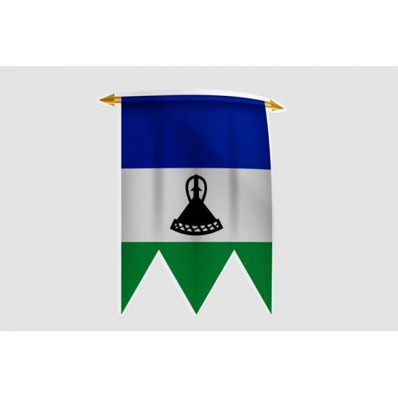 Lesotho Flag Style 6 Sticker