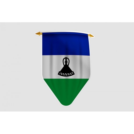 Lesotho Flag Style 7 Sticker