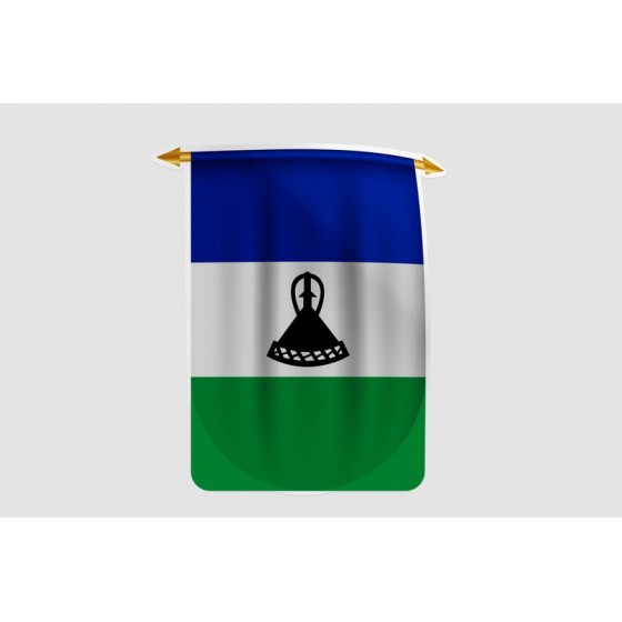 Lesotho Flag Style 9 Sticker