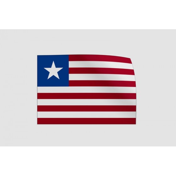 Liberia Flag Style 10 Sticker