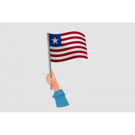 Liberia Flag Style 11 Sticker