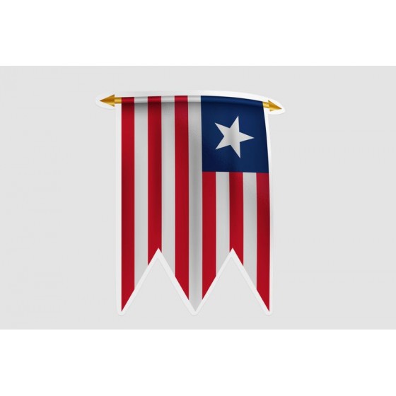 Liberia Flag Style 15 Sticker