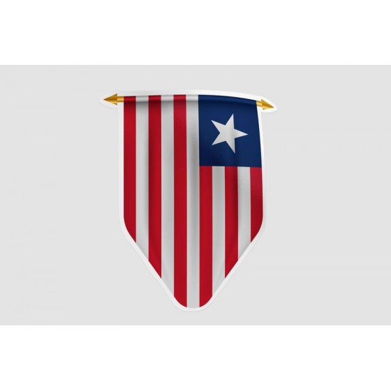 Liberia Flag Style 16 Sticker