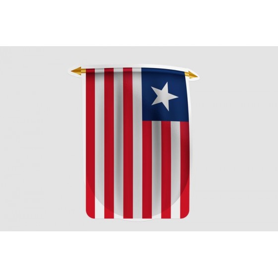 Liberia Flag Style 18 Sticker