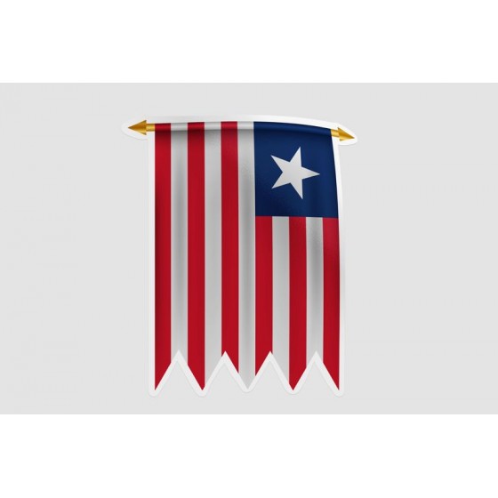 Liberia Flag Style 21 Sticker