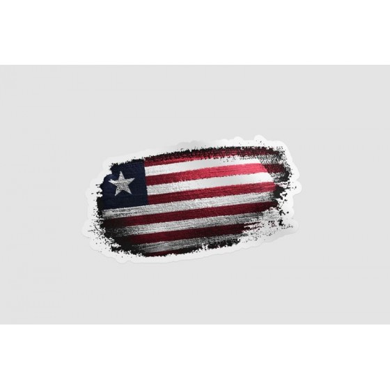 Liberia Flag Style 3 Sticker