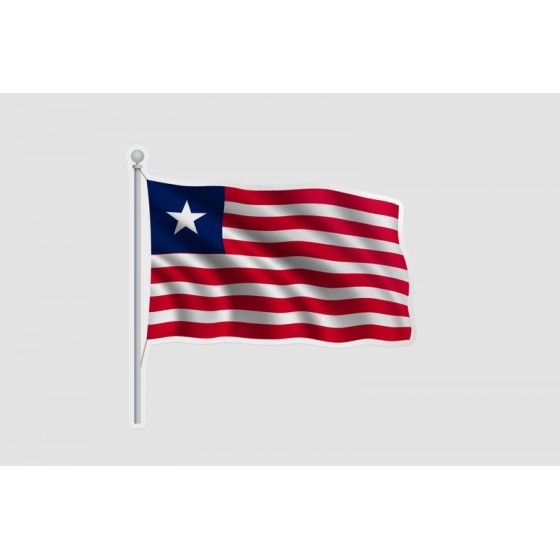 Liberia Flag Style 4 Sticker
