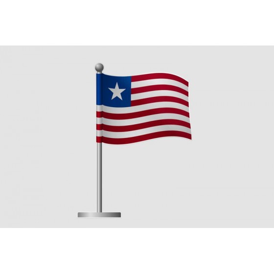 Liberia Flag Style 5 Sticker