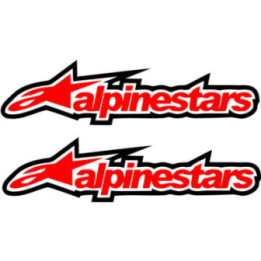 2x Alpinestars Logo Style 3 Stickers Decals - DecalsHouse