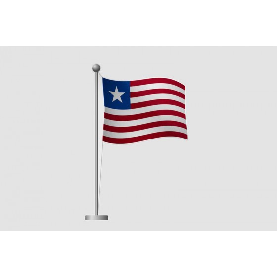 Liberia Flag Style 6 Sticker