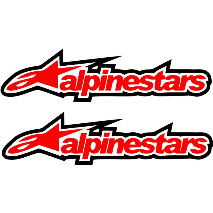 2x Alpinestars Logo Style 3 Stickers Decals - DecalsHouse