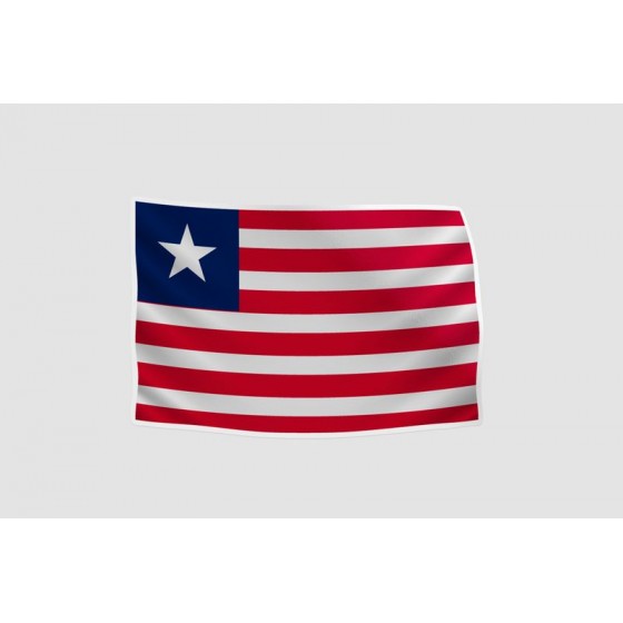 Liberia Flag Style 9 Sticker