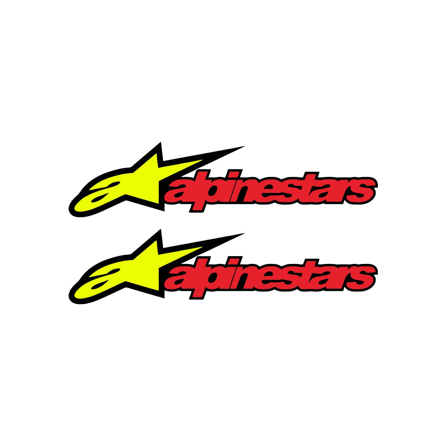 Alpinestars Stickers – Motocross Sportbike Racing Gear Decals (2-Pack)