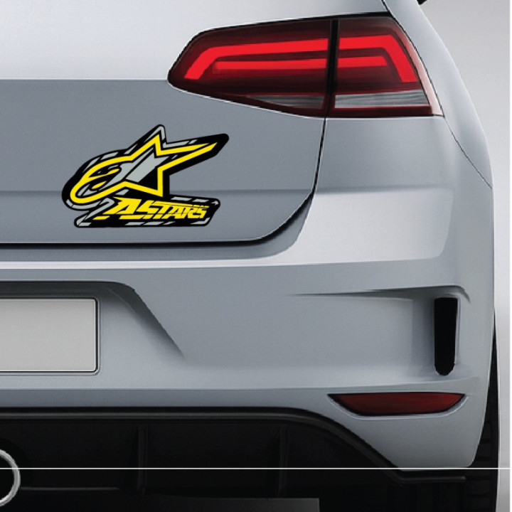 2x Alpinestars Logo Style 6 Stickers Decals - DecalsHouse